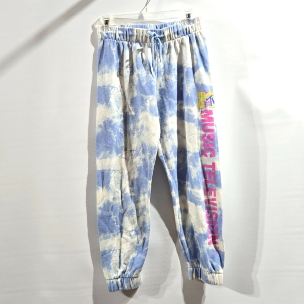 MTV Tie-Dye Joggers - Blue and White
